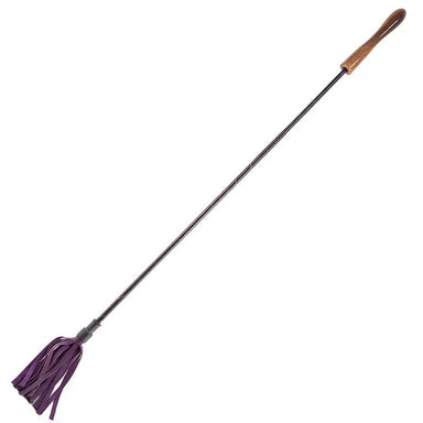 Rouge Garments Purple Riding Crop Spanker With Leather - wrapped Grip - Peaches and Screams