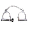 Rouge garments stainless steel silver wrist shackle restraints - peaches and screams