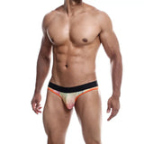 Sexy male orange open-back jockstrap with elastic waistline - medium - peaches and screams