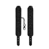Shots luxury leather black handcuffs with adjustable straps - peaches and screams