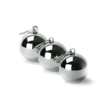 Stainless steel silver weighted chrome balls 3x 80g - peaches and screams