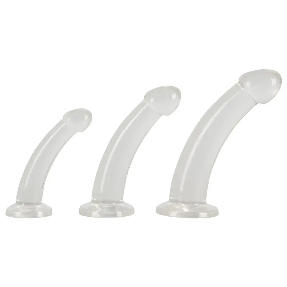 You2toys crystal clear 3 piece anal training set with suction cup - peaches and screams