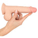 You2toys Rubber Flesh Pink Realistic Dildo With Suction Cup And Balls - Peaches and Screams