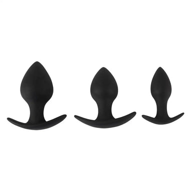 You2toys Silicone Black Velvet 3-piece Anal Butt Plug Training Set - Peaches and Screams