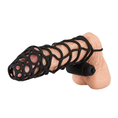 You2toys Silicone Black Velvet Penis Sleeve And Mini Vibe - Peaches and Screams