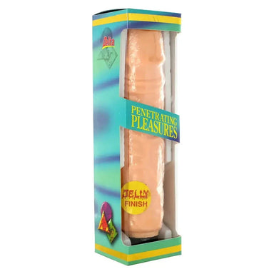 10-inch Seven Creations Rubber Multi Speed Realistic Vibrator - Peaches and Screams