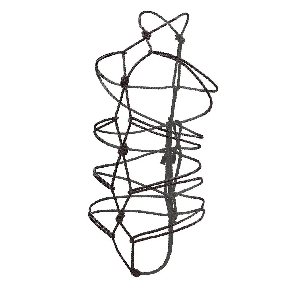 10 metres california cotton black bondage rope for bdsm - peaches and screams