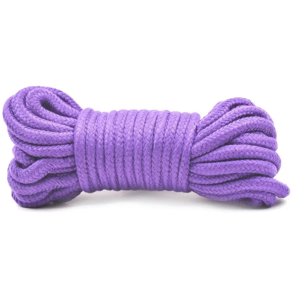 10 metres cotton purple soft feel bondage rope for couples - peaches and screams