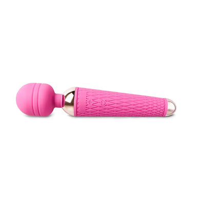 10 Speed Rechargeable Magic Wand Vibrator Pink - Peaches and Screams
