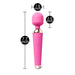 10 Speed Rechargeable Magic Wand Vibrator Pink - Peaches and Screams
