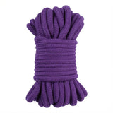 10m purple soft cotton bondage rope for couples - peaches and screams