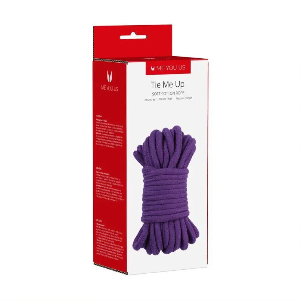 10m purple soft cotton bondage rope for couples - peaches and screams