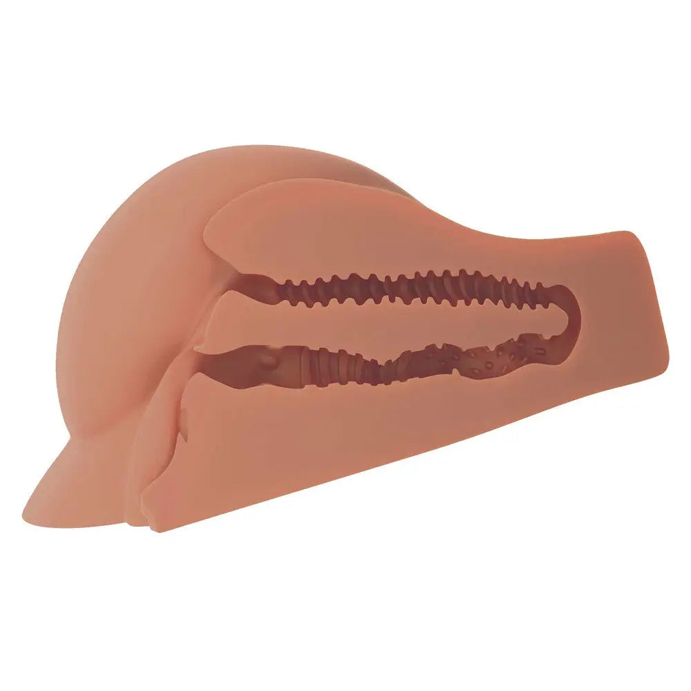 11.25-inch Pipedream Realistic Feel Flesh Brown Ass and Vagina Maasturbator - Peaches and Screams