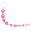11.75 inch jelly pink bendable large anal beads with loop - peaches and screams