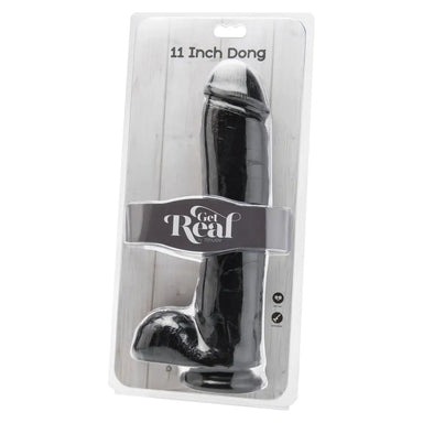11-inch Toyjoy Pvc Black Realistic Dildo With Suction Cup - Peaches and Screams