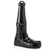 13 inch army boot shaped massive black dildo 3 inch girth - peaches and screams