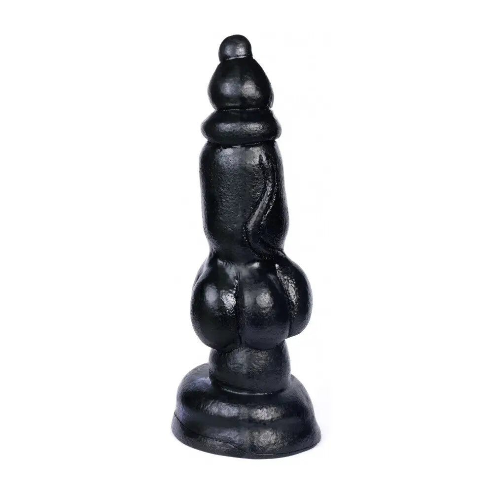 13 inch black massive realistic dildo with suction cup - peaches and screams
