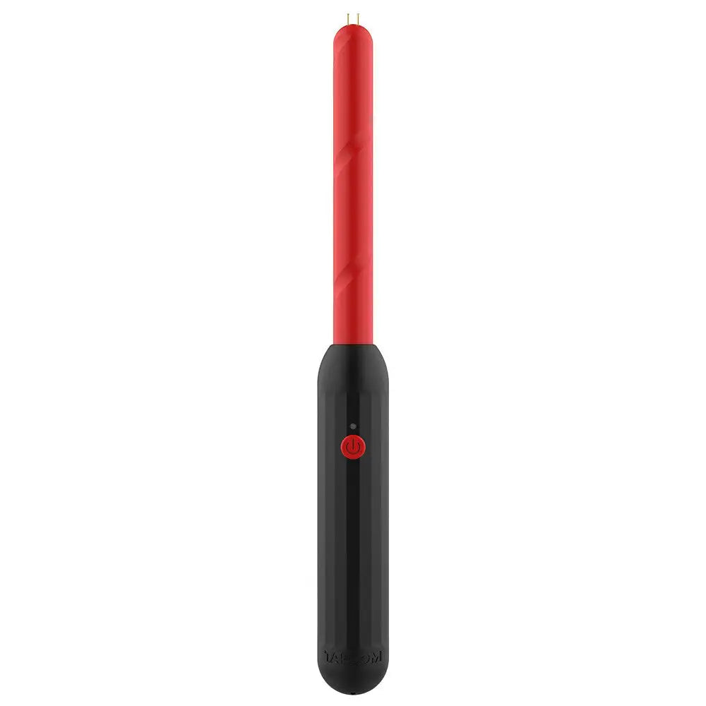 13-inch Taboom Metal Red Rechargeable Electro Shock Wand - Peaches and Screams