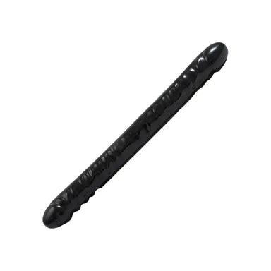 18-inch Pvc Massive Black Double-ended Dildo With Veined Detail - Peaches and Screams