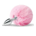 2.7 Inches Furry Tales Pink Bunny Tail Butt Plug - Peaches and Screams
