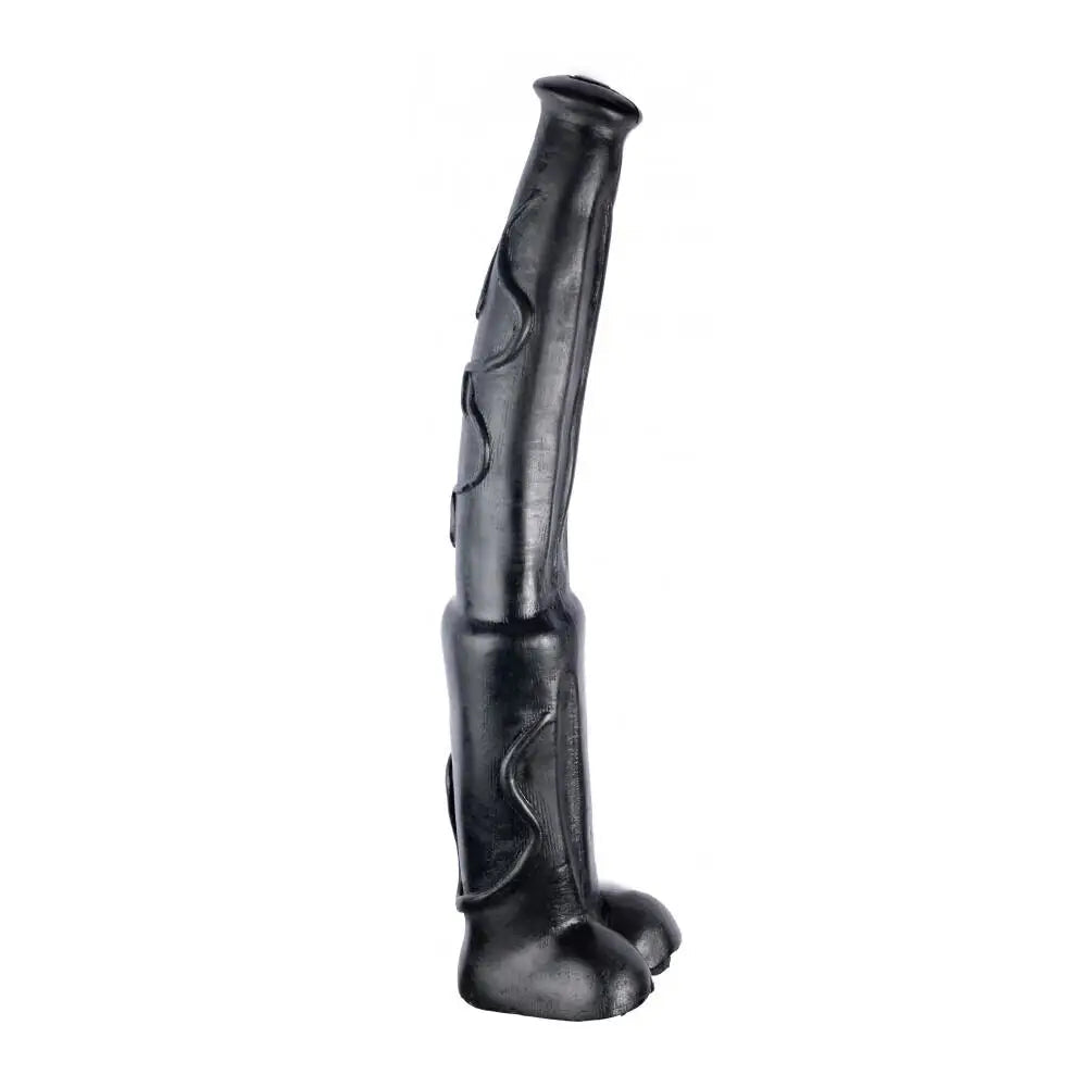 20-inch Extra Large Black Realistic Dildo With Sturdy Base - Peaches and Screams