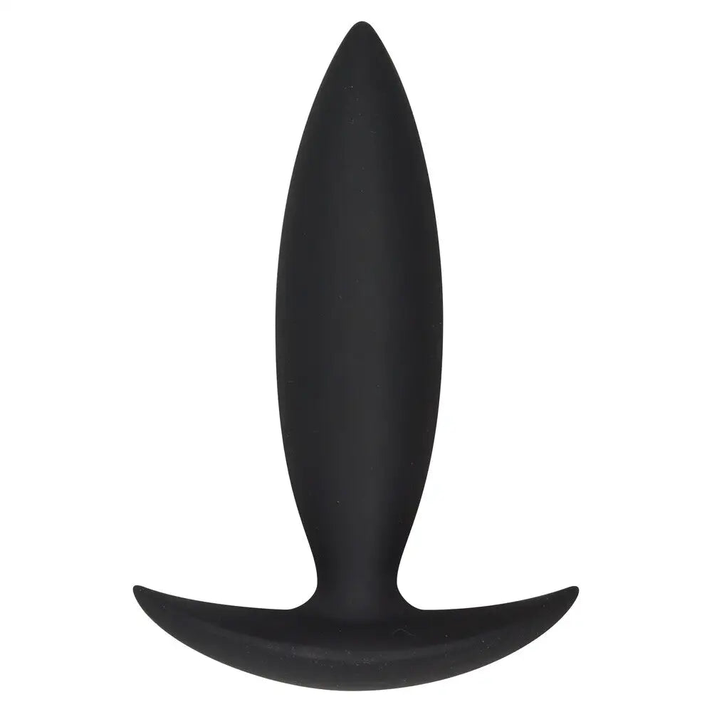 3.9 - inch Toyjoy Silicone Black Beginners Butt Plug With Flared Base - Peaches and Screams