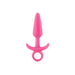 4.3-inch Ns Novelties Silicone Pink Small Butt Plug With Finger Loop - Peaches and Screams