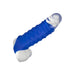 4-inch Colt Silicone Blue Beaded Penis Extension Sleeve - Peaches and Screams