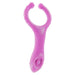 4-inch Toyjoy Silicone Pink Vibrating Cock Ring With Clit Stim - Peaches and Screams