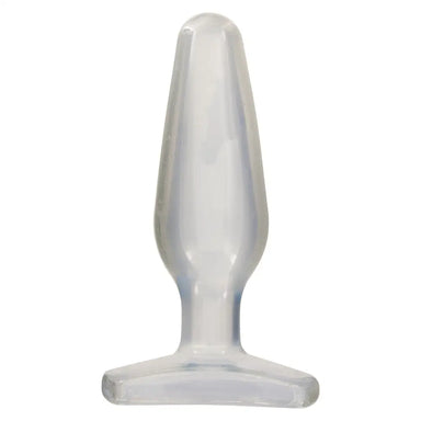 5.5-inch Doc Johnson Crystal Clear Medium Butt Plug - Peaches and Screams