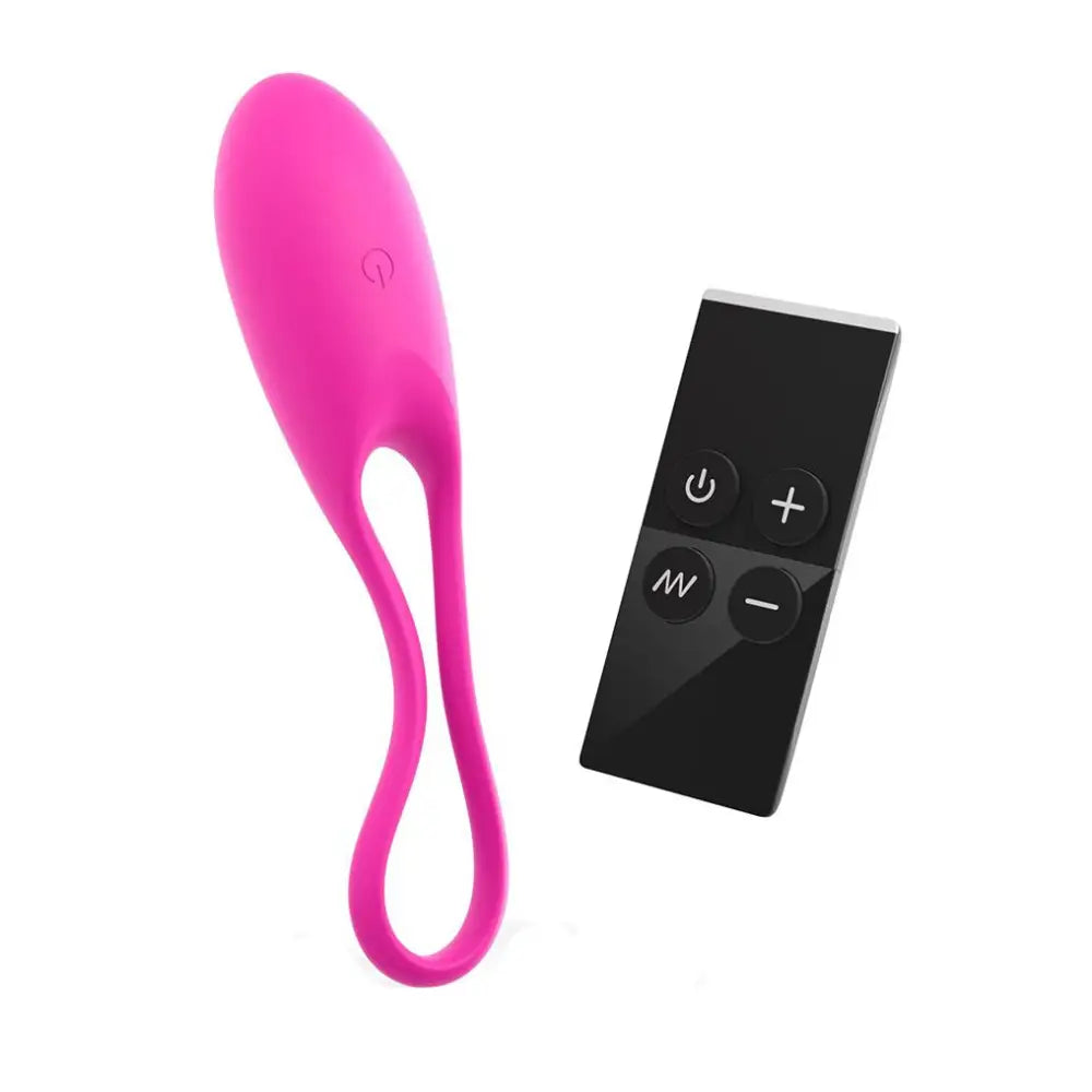 5.5 inch pink rechargeable remote control vibrating love egg - peaches and screams