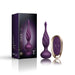 5.5-inch Rocks off Silicone Purple Rechargeable Butt Plug with Remote - Peaches and Screams