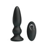 5-inch silicone black powerful rechargeable vibrating butt plug - peaches and screams