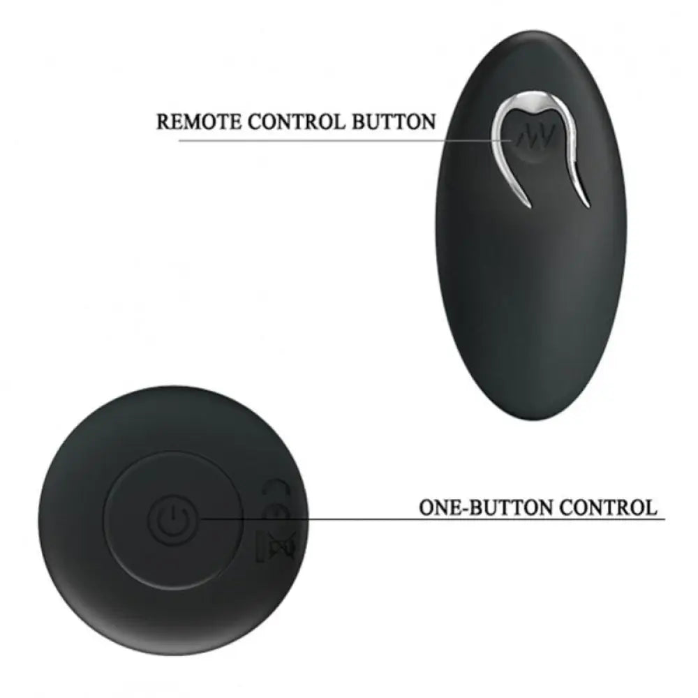 5 inch silicone black powerful waterproof vibrating butt plug - peaches and screams