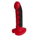 6.4-inch Electrastim Silicone Red Fusion Elctro Strap on Dildo - Peaches and Screams