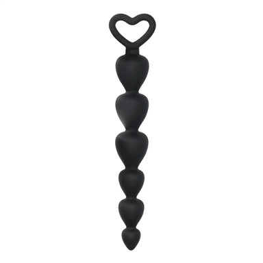 6.6-inch Shots Silicone Black Anal Beads - Peaches and Screams