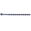 6 inch black silicone beaded penis sound plug for men - peaches and screams
