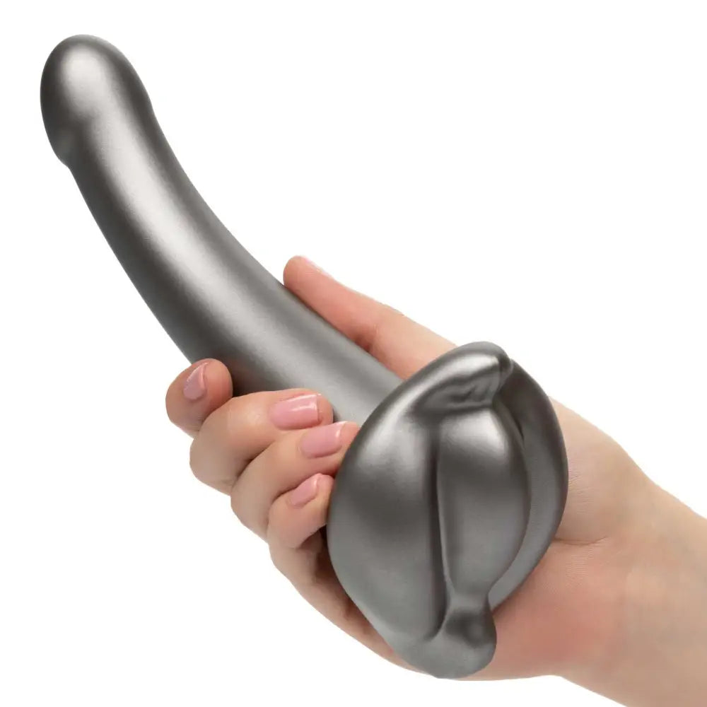 7.5 inch black ultrasoft set crotchless strap on g probe - peaches and screams