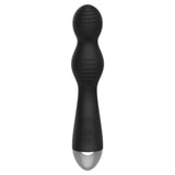 7.5 inch silicone black electro stim g spot vibrator - peaches and screams