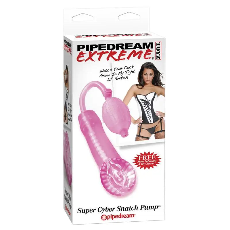 7.6-inch Pipedream Extreme Pink Vagina Masturbator With Pump Action - Peaches and Screams