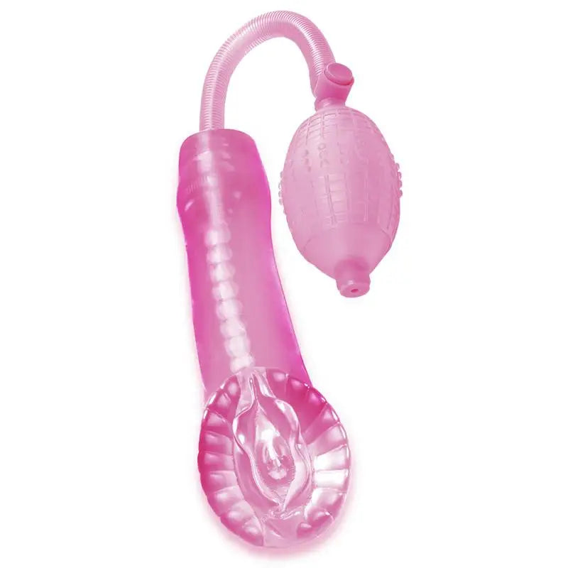 7.6-inch Pipedream Extreme Pink Vagina Masturbator With Pump Action - Peaches and Screams