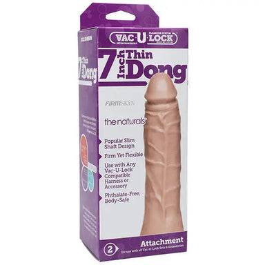 7-inch Doc Johnson Rubber Large Realistic Dildo With Vein Detail - Peaches and Screams