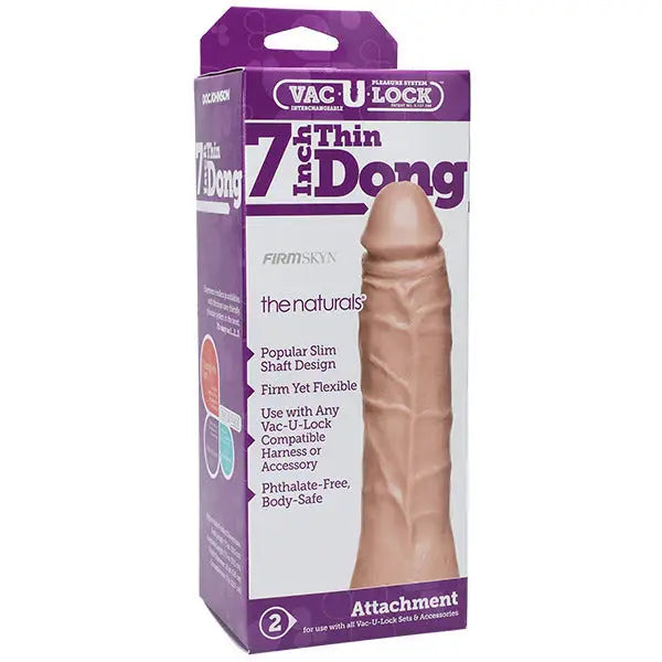 7 - inch Doc Johnson Rubber Large Realistic Dildo With Vein Detail - Peaches and Screams
