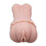 7-inch flesh pink super wet realistic pussy vibrator - peaches and screams