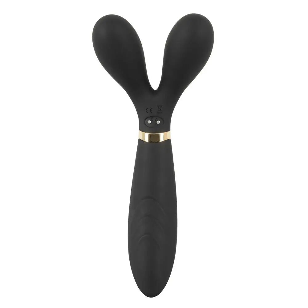 7.7 - inch Silicone Black Rechargeable Clitoral Vibrator - Peaches and Screams