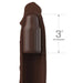 7 - inch Silicone Flesh Brown Penis Extender With Strap - Peaches and Screams