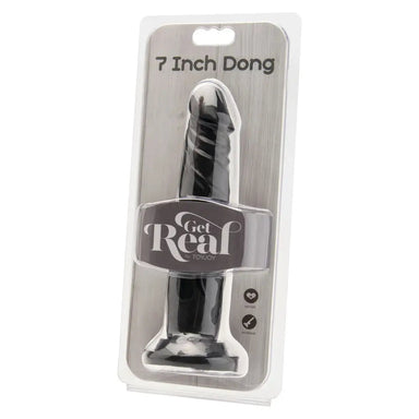 7 - inch Toyjoy Pvc Black Realistic Dildo With Suction Cup - Peaches and Screams