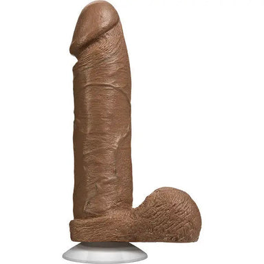 8-inch Doc Johnson Flesh Brown Realistic Dildo With Suction Cup - Peaches and Screams