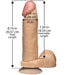 8-inch Doc Johnson Flesh Pink Large Realistic Dildo With Suction Cup - Peaches and Screams