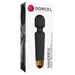8 - inch Dorcel Silicone Black Rechargeable Massage Wand - Peaches and Screams